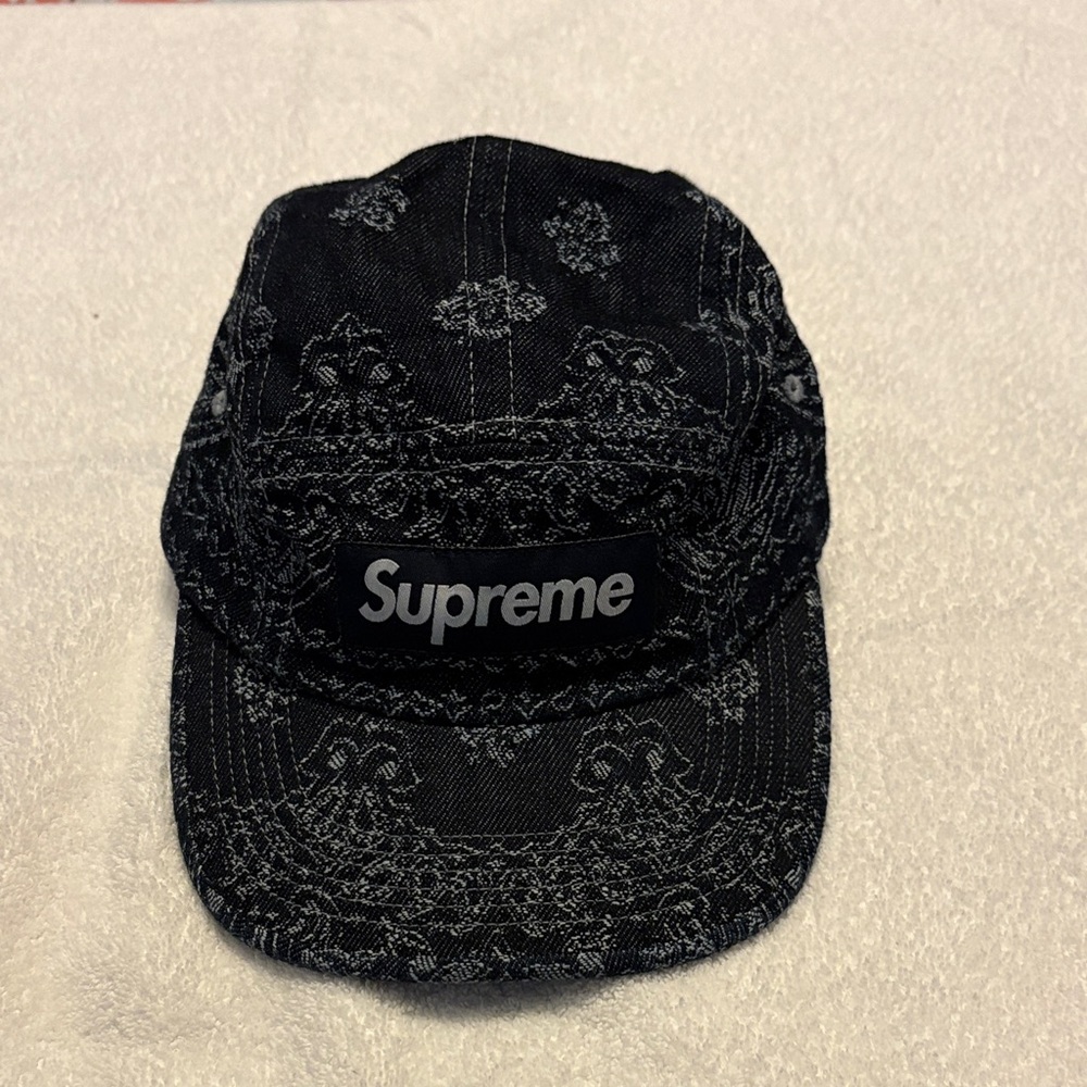 Supreme Black and White Patterned Cap